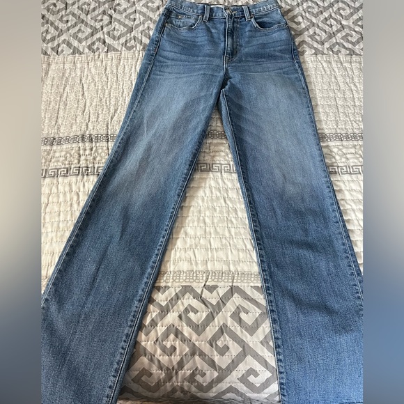 SLVRLAKE London High-Rise Straight-Leg Jeans in Bluebird - Picture 1 of 5